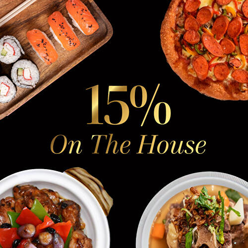 15% on The House